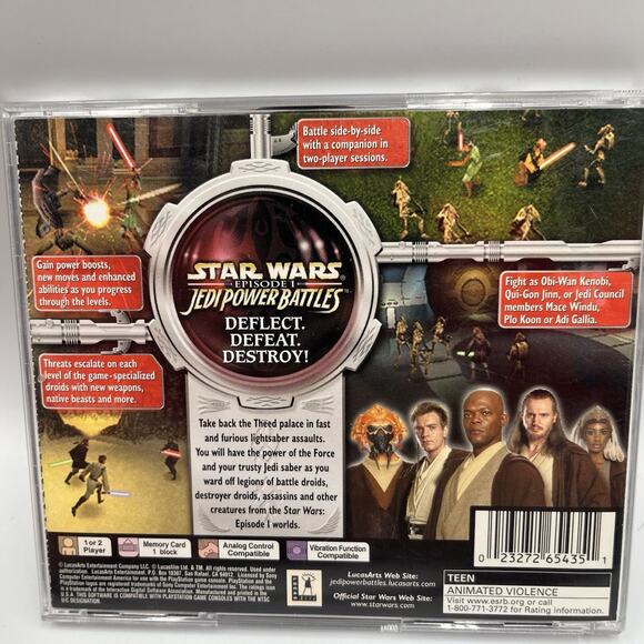 Star Wars: Episode I: Jedi Power Battles (Sony PlayStation 1, PS1) Complete CIB! - Picture 3 of 10